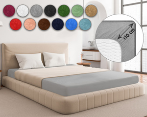 Szare elastyczne prześcieradło z gumką frotte 100% bawełna Sesto Senso – komfortowy sen