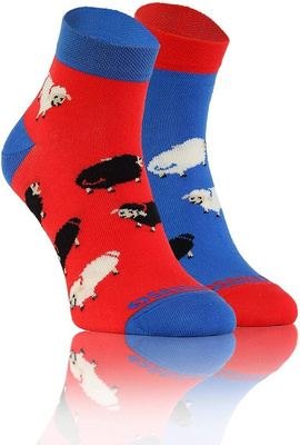Kolorowe nieuciskające skarpety 3/4 unisex 90% bawełna Sesto Senso – idealne na prezent