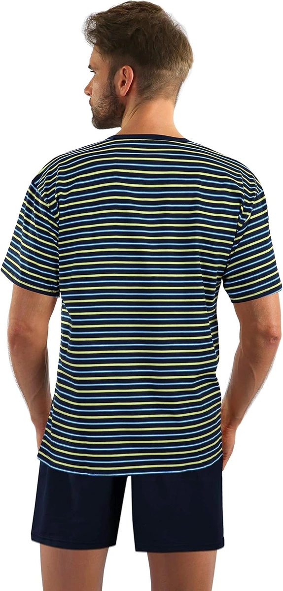 Piżama Męska Krótki Rękaw Krótkie Spodenki