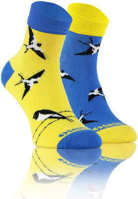 Kolorowe skarpety za kostkę 3-pak 90% bawełna Finest Sesto Senso – komfort i styl codzienny