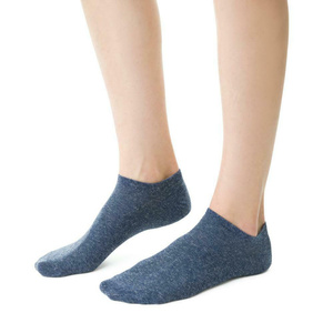 Granatowe Stopki Lniane Unisex Fresh