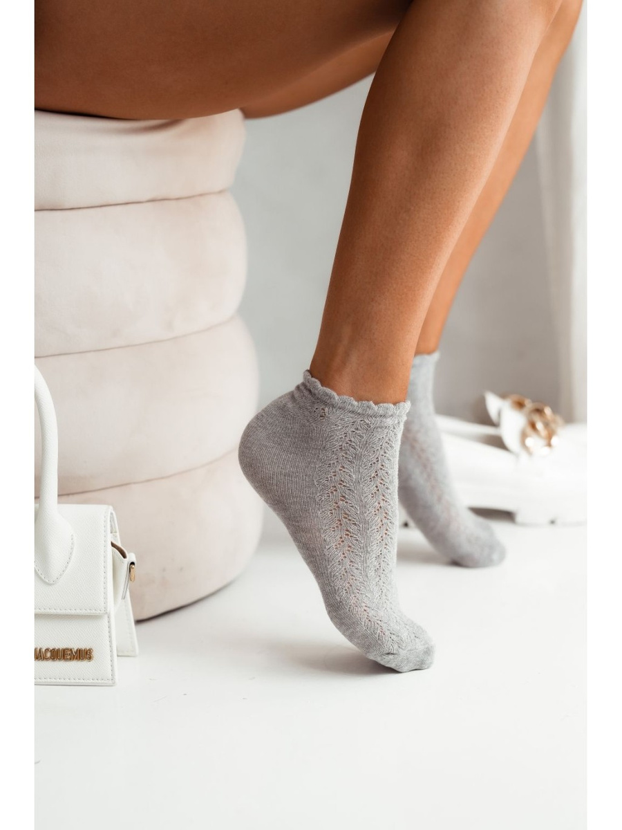 Skarpetki Stopki Damskie Ażurowe