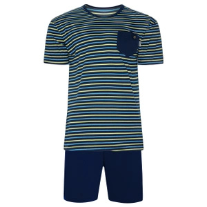 Piżama Męska Krótki Rękaw Krótkie Spodenki