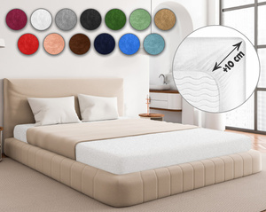 Białe elastyczne prześcieradło z gumką frotte 100% bawełna Sesto Senso – komfortowy sen