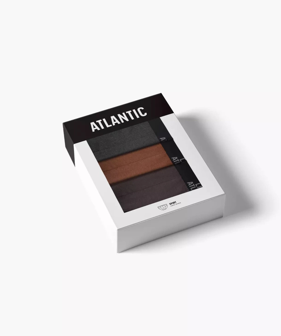 Slipy Męskie 3mp-209 Brązowe/Szare