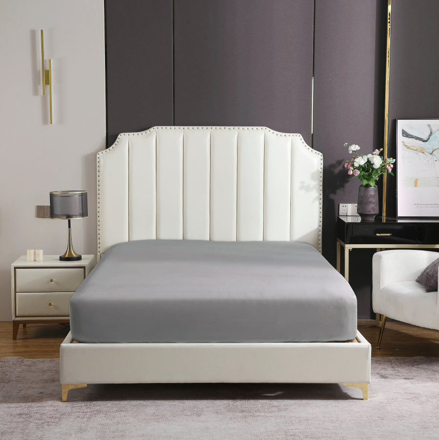 PRZEŚCIERADŁO SATYNA SZARY