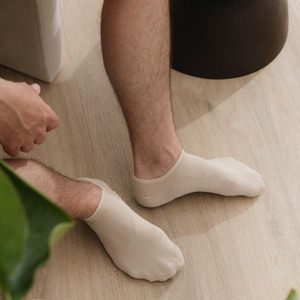 Niewidoczne mini stopki damskie/męskie art. 007 jasny beż Steven