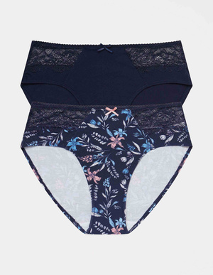 Majtki z wysokim stanem Hally 2-pak