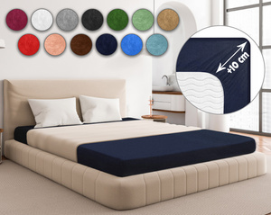 Białe elastyczne prześcieradło z gumką frotte 100% bawełna Sesto Senso – komfortowy sen