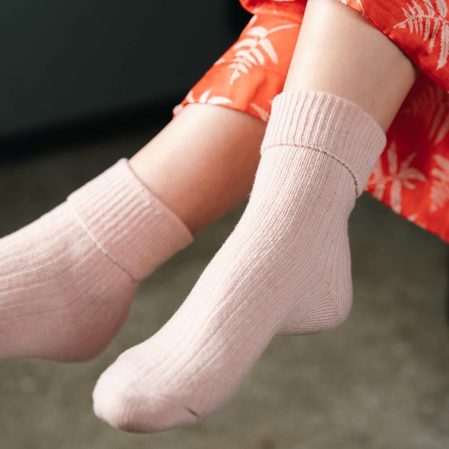 Damskie Wełniane Skarpety Różowe Steven