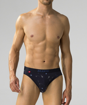 Granatowe bawełniane slipy męskie 95% bawełna model 3MP-171 Atlantic – komfort na co dzień