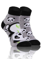 Panda kolorowe krótkie skarpety unisex 90% bawełna Finest Sesto Senso – komfort na co dzień