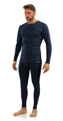 Szary ciepły komplet bielizny męskiej 100% bawełna Sesto Senso – idealny na zimne dni.