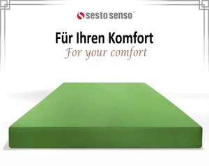 Zielone elastyczne prześcieradło z gumką frotte 100% bawełna Sesto Senso – komfortowy sen