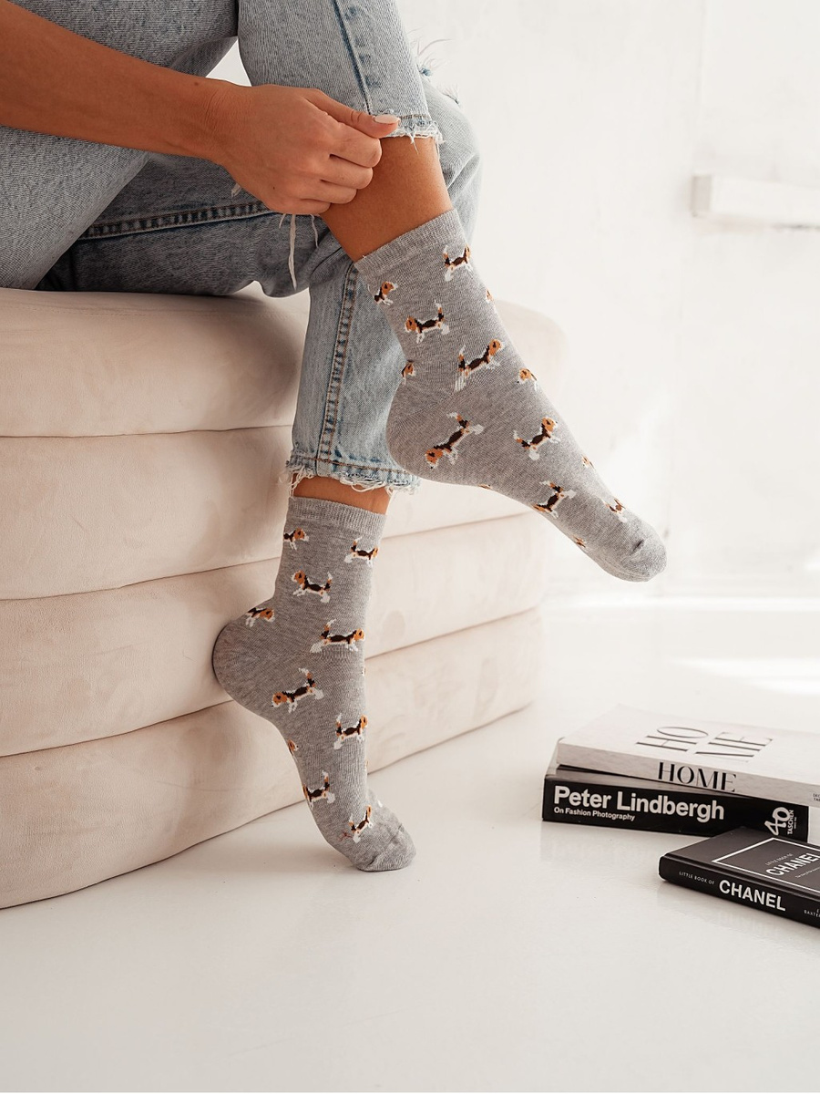 Melanżowe bawełniane skarpety damskie 75% bawełna Milena – komfort na co dzień