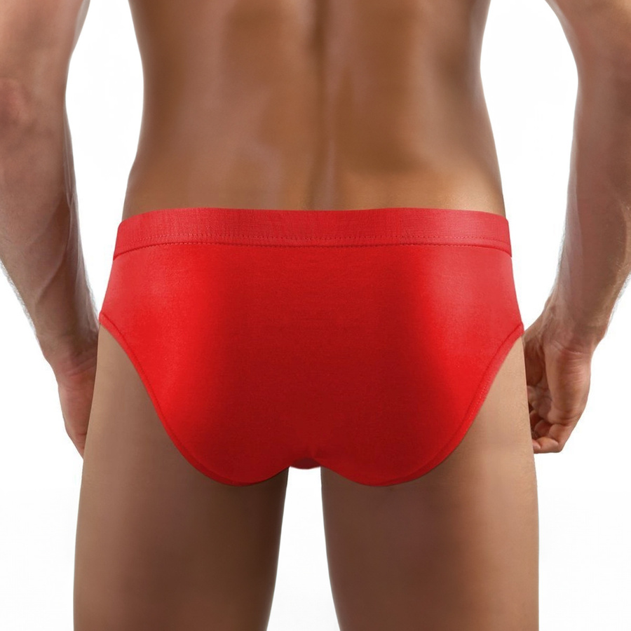 Czerwone anatomiczne slipy męskie 95% bawełny Leopard Sesto Senso – komfort na co dzień