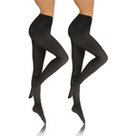 2x Kolorowe rajstopy kryjące z microfibry Hiver 40DEN