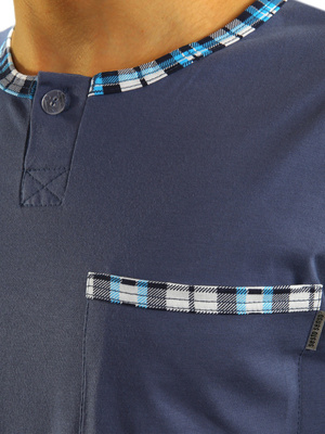 Wygodna piżama męska beMen 100% bawełna model Jeans – całoroczny komfort i styl