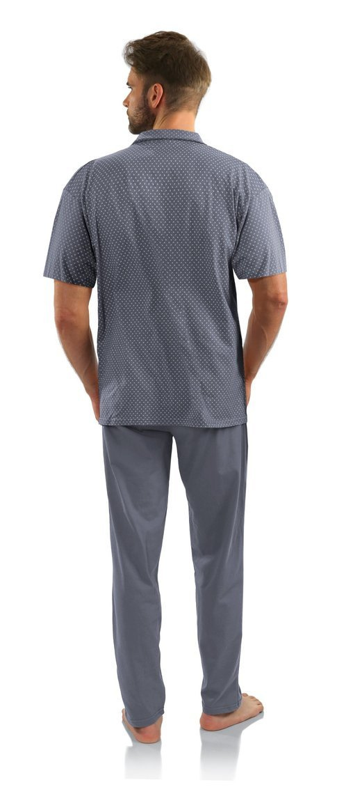 Piżama męska rozpinana z krótkim rękawem