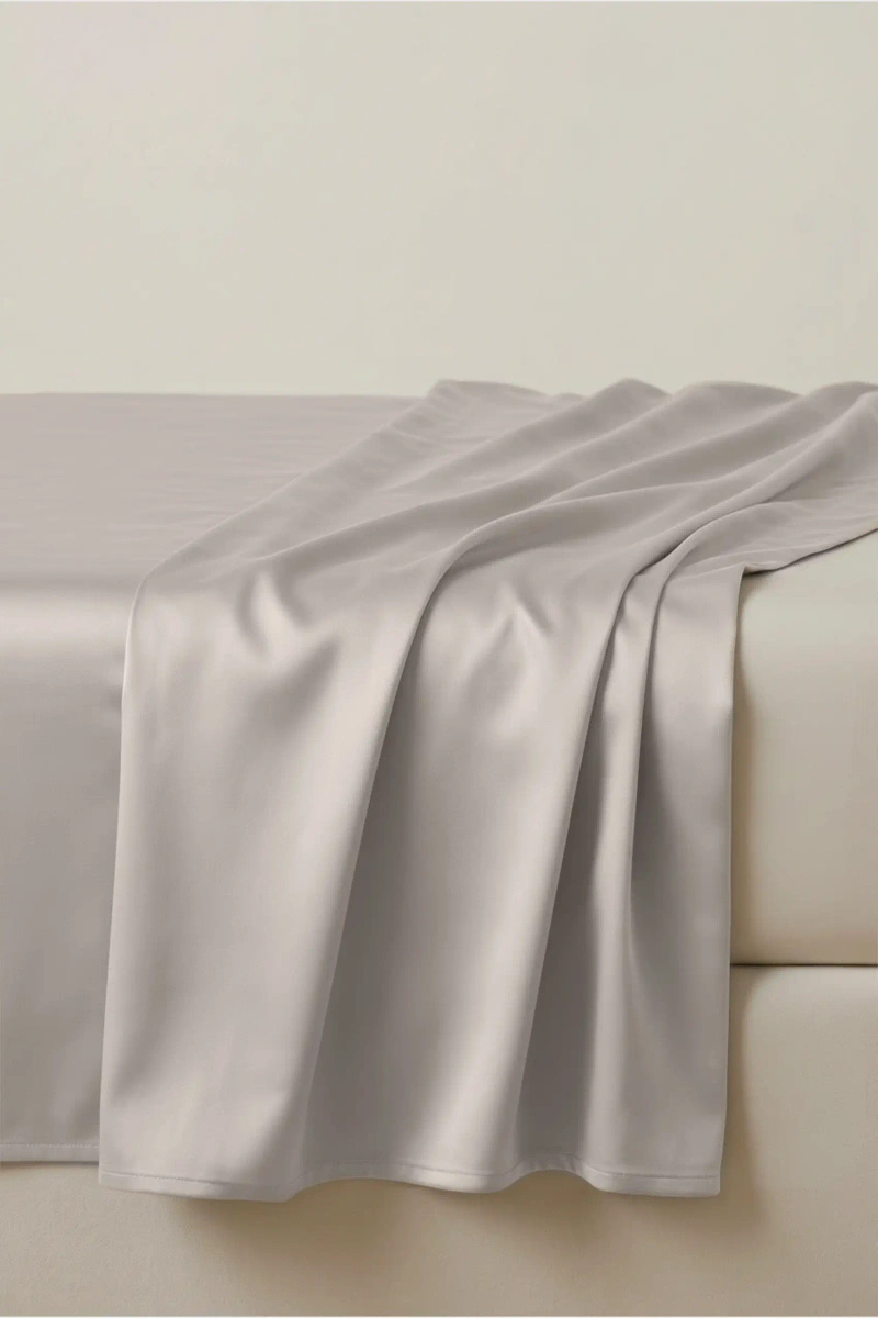 Prześcieradło Satyna Taupe Bez Gumki