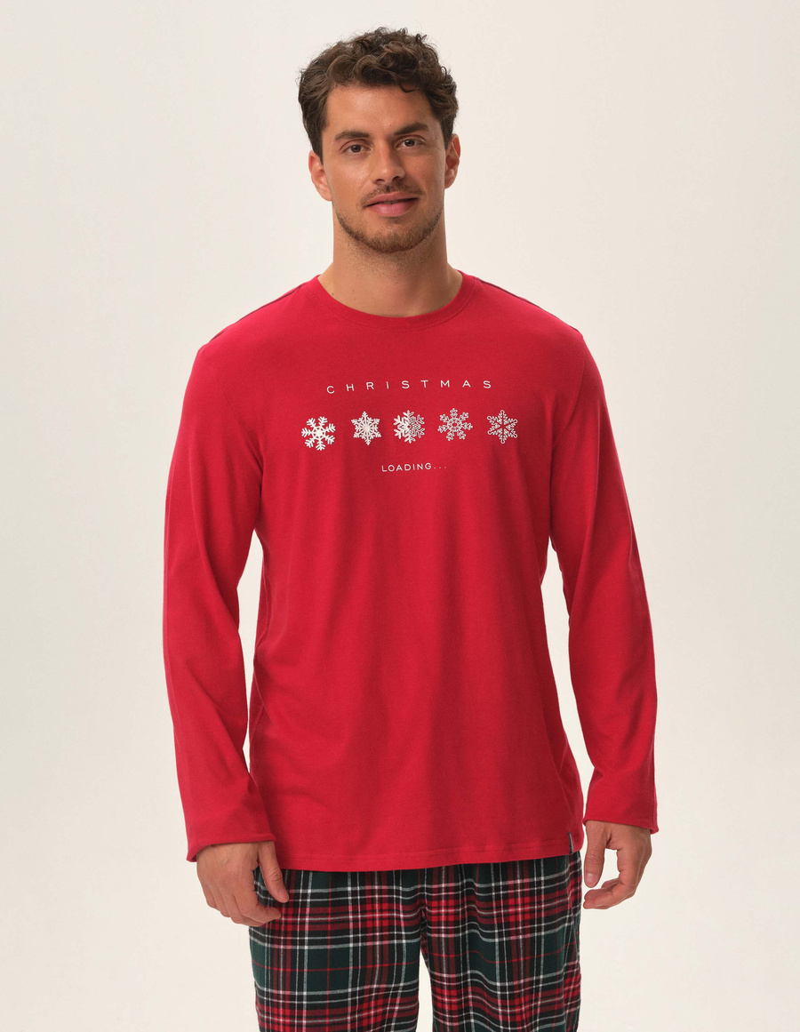 Męska piżama Honest 41914 czerwona