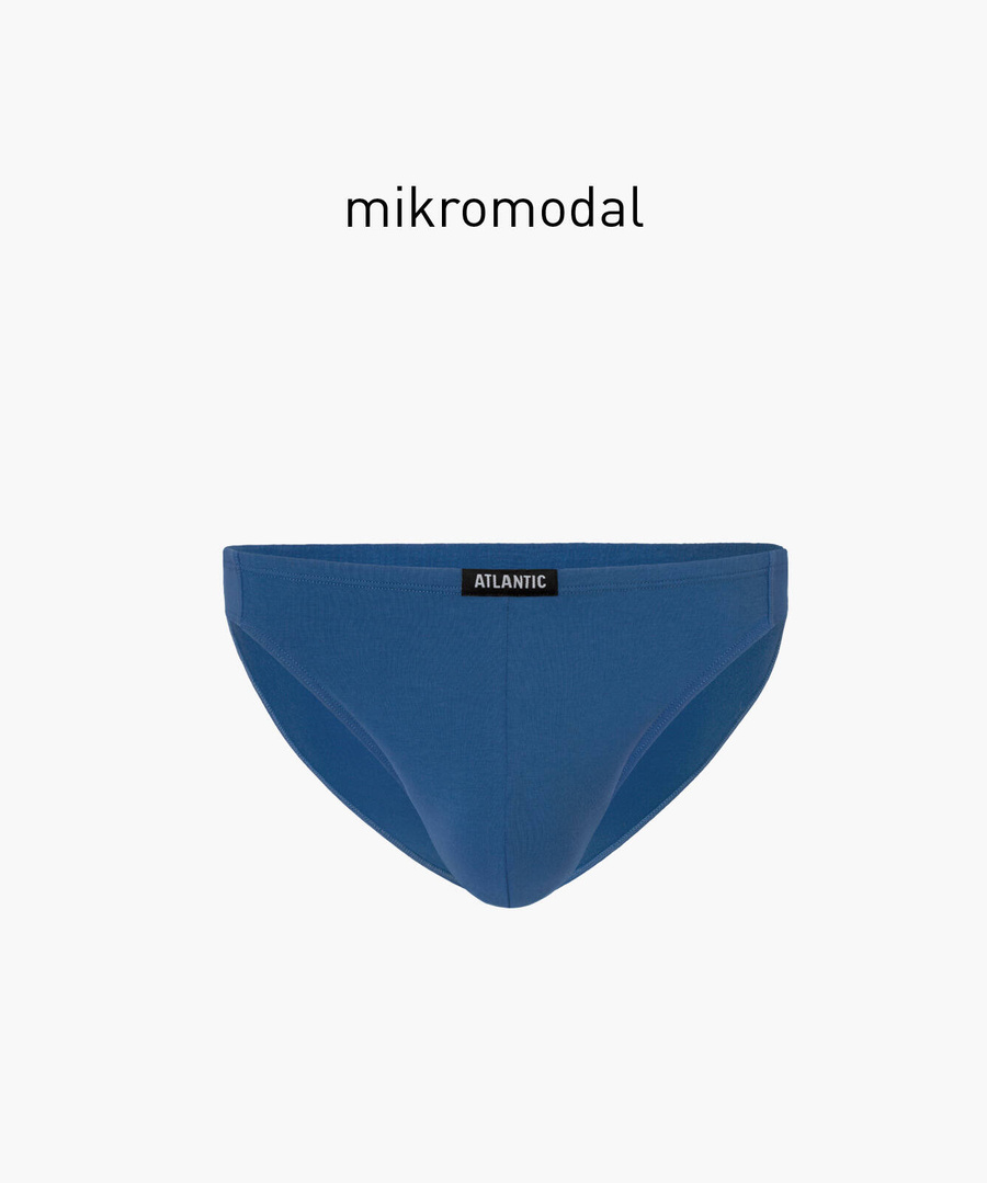 Niebieskie wygodne slipy męskie 95% mikromodal Atlantic – komfort na co dzień.