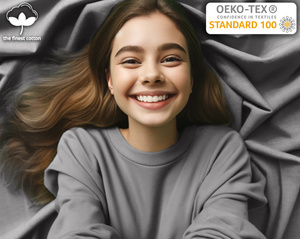 Szare elastyczne prześcieradło z gumką frotte 100% bawełna Sesto Senso – komfortowy sen