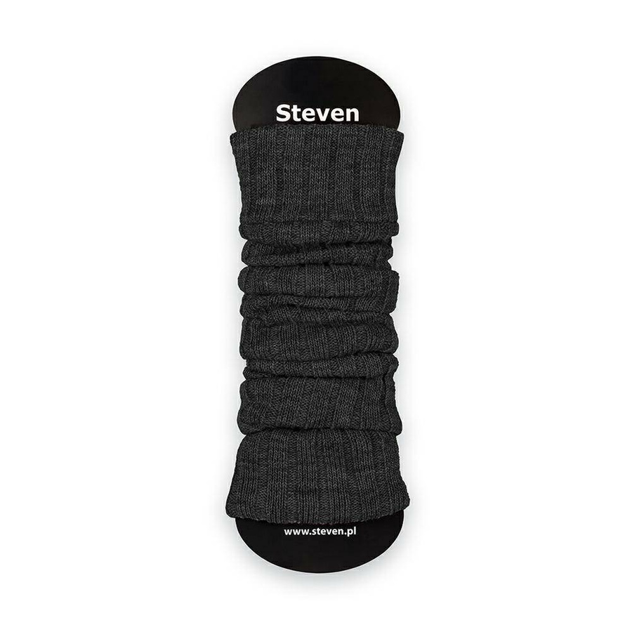 Wełniane Getry Damskie Szaro-Grafitowe Akryl