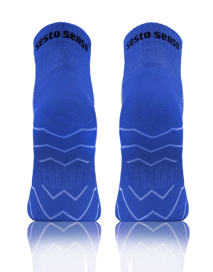 Niebieskie skarpety sportowe 3/4 unisex 88% Bawełna AMZ Sesto Senso – komfort i wygoda