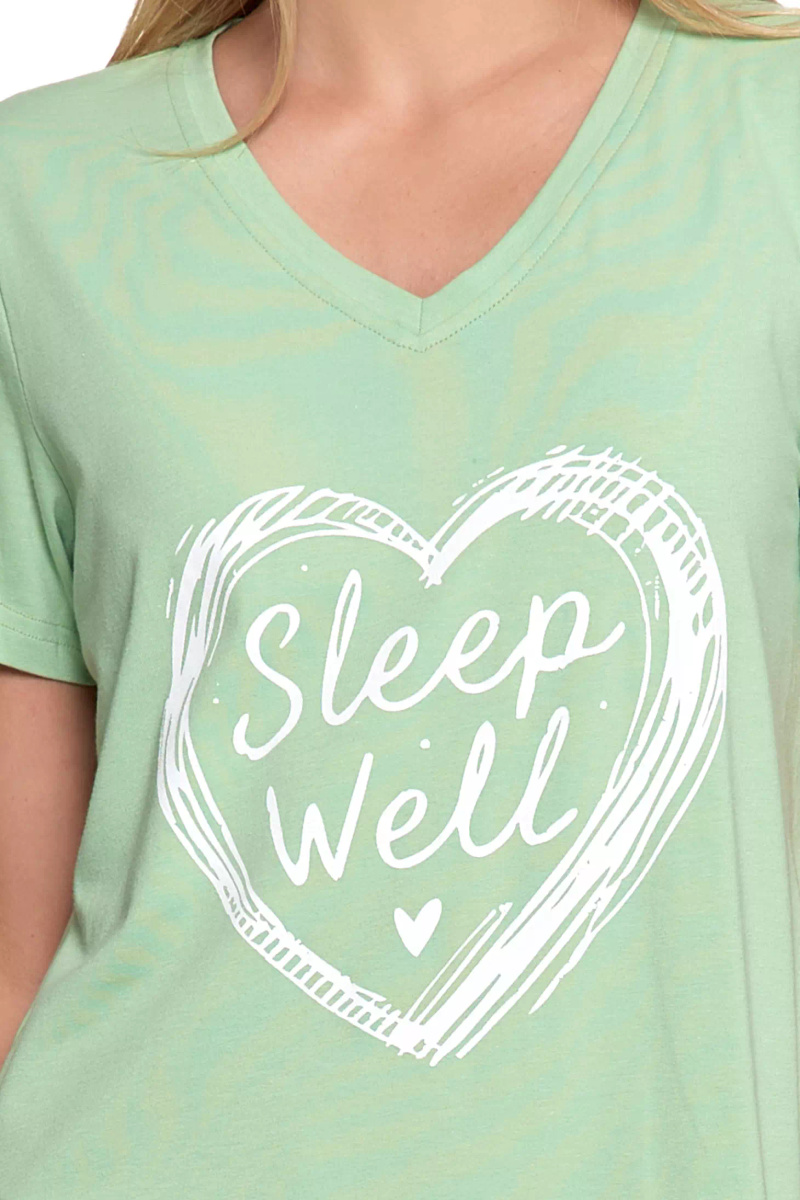 Koszula nocna bawełniana z krótkim rękawem