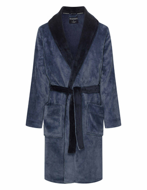 Szlafrok męski 43375 dark blue