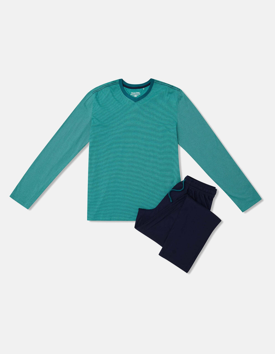 Piżama męska Udon wielokolorowa bawełna