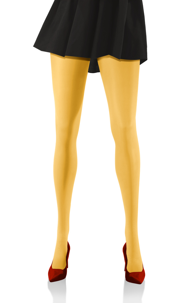 2x Kolorowe rajstopy kryjące z microfibry Hiver 40DEN