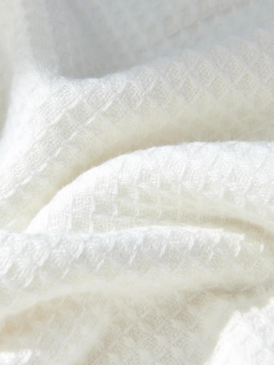 Ręcznik Waflowy Checky Biały