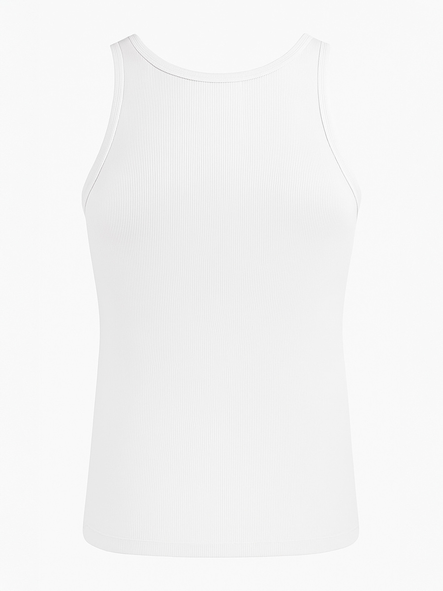 Koszulka Na Ramiączkach Męska Biała w Prążek 3 Pack