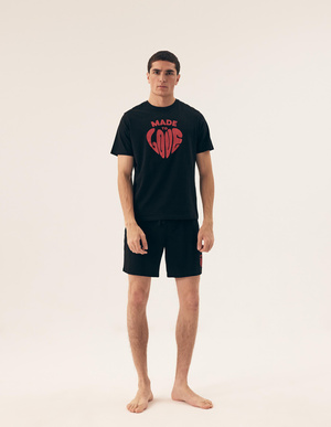 Piżama Męska 42777 Bawełniana Biała