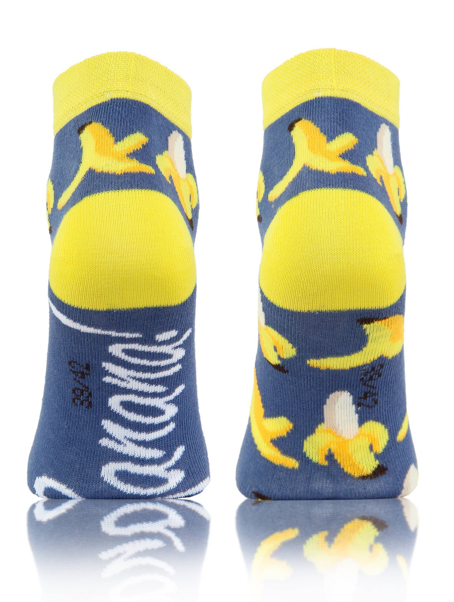 Banan kolorowe modne skarpety unisex 90% bawełna Finest Sesto Senso – komfort na co dzień