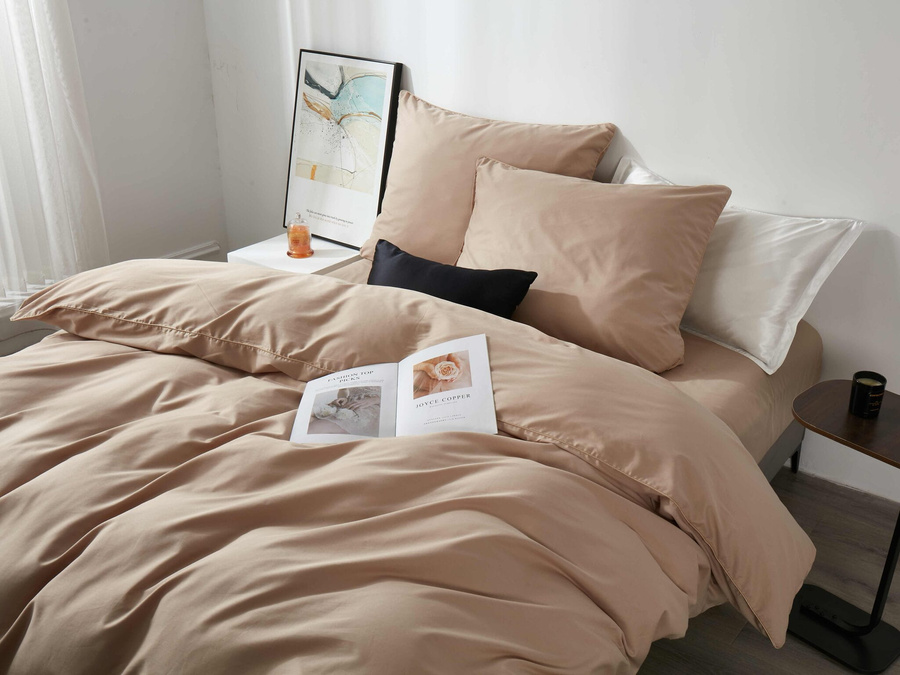 POŚCIEL SATYNA QUEEN PREMIUM BEŻ