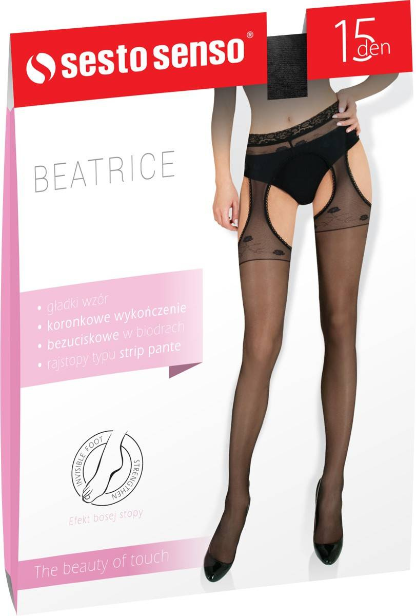 Rajstopy Damskie Imitujące Pończochy 15 DEN