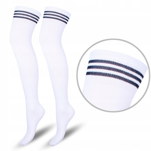 Zakolanówki Bawełniane ze Ściągaczem w Paski