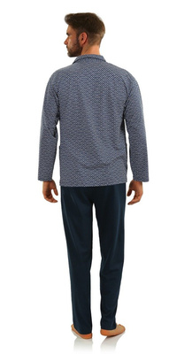 Piżama Męska Długi Rękaw Rozpinana