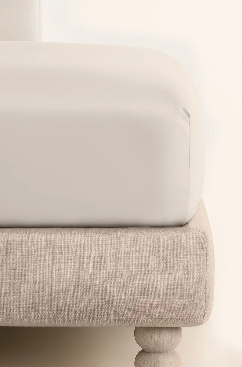 Prześcieradło Jasny Beż Z Gumką