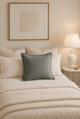 POSZEWKA SOFT VELVET SZARA