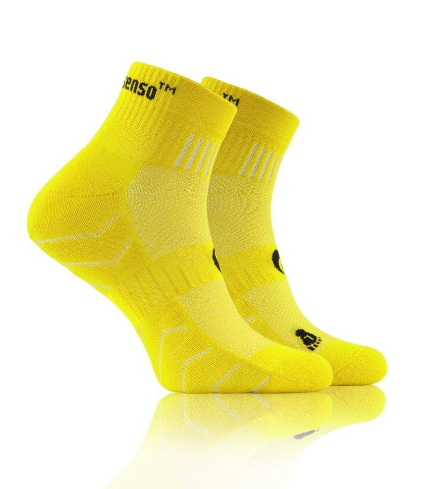 Żółte skarpety sportowe 3/4 unisex 88% Bawełna AMZ Sesto Senso – komfort i wygoda