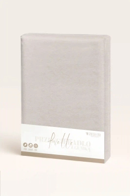 Szare miękkie prześcieradło frotte 160x200 z gumką Spod Igły i Nitki – komfort snu