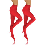 2x Kolorowe rajstopy kryjące z microfibry Hiver 40DEN