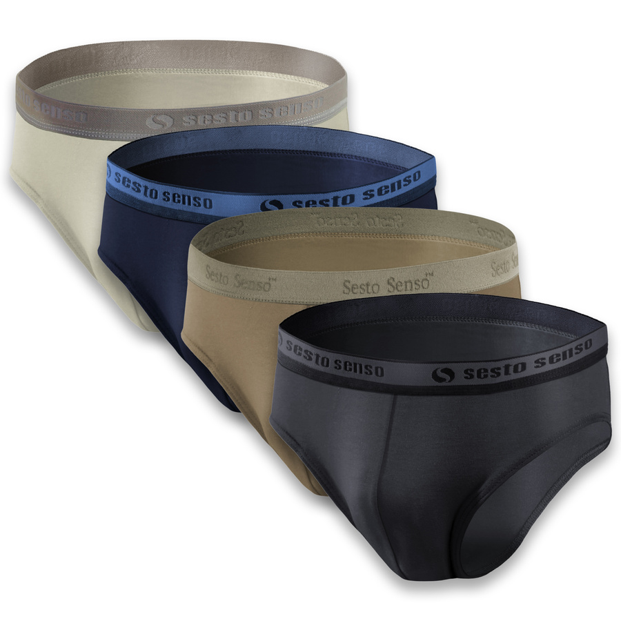Sportowe slipy męskie 4 pak 95% bawełny SM05 Sesto Senso – komfort i trwałość