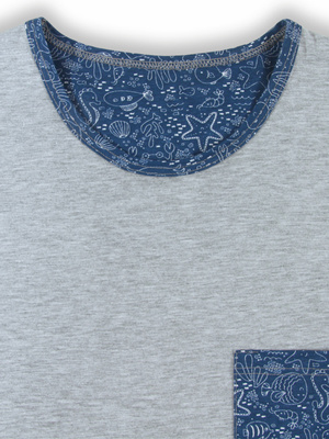 Piżama Męska Krótki Rękaw Krótkie Spodenki