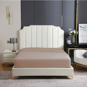 PRZEŚCIERADŁO SATYNA BEŻ