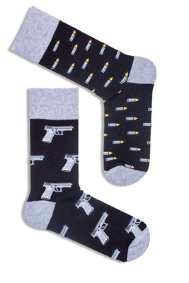 Szare bawełniane skarpety męskie 75% Bawełna model 0125 Milena – wygoda na co dzień